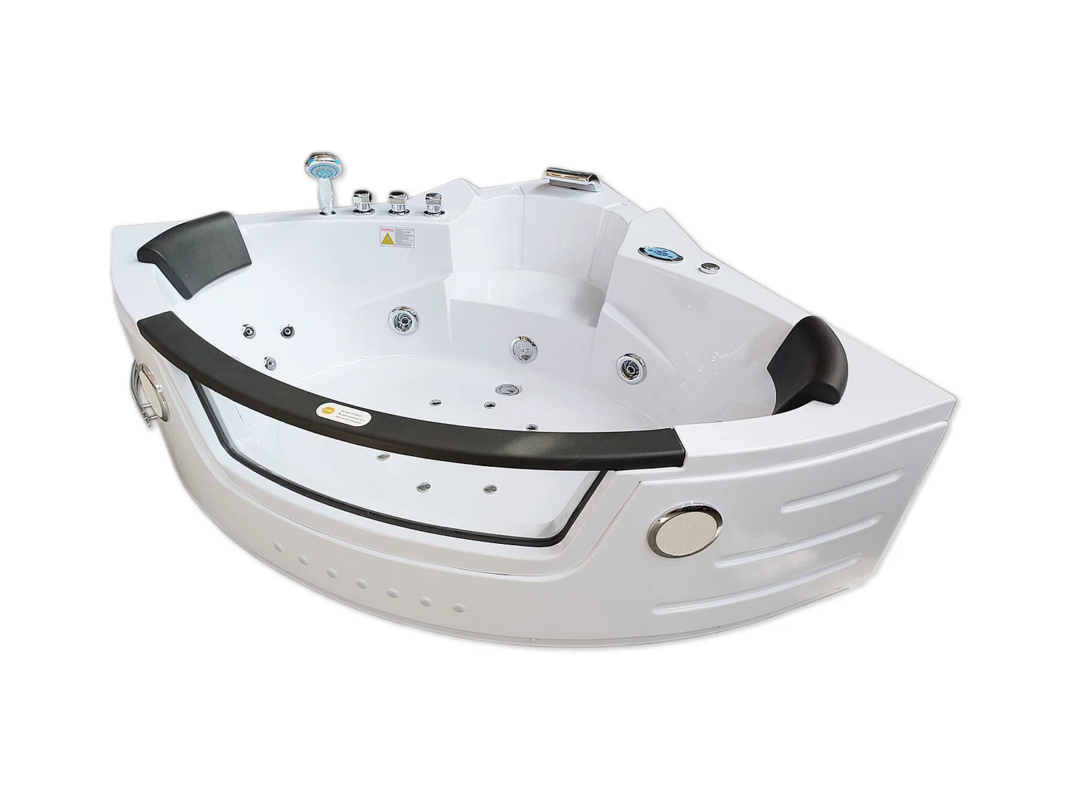 Baignoire Hydromassage Chromotherapie 140 X 140 cm avec chauffage et double pompe 20 jets – Camelia