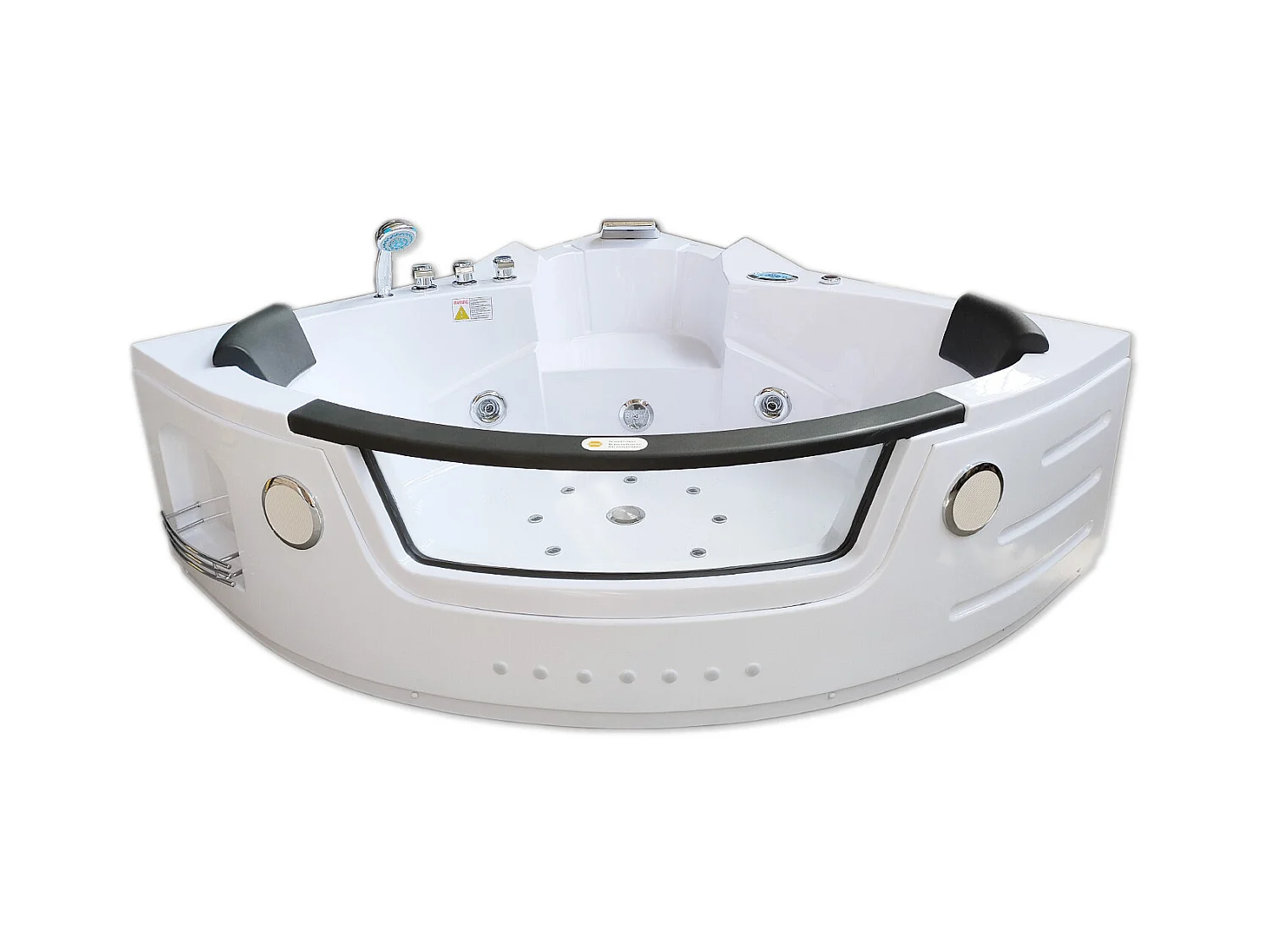 Baignoire Hydromassage Chromotherapie 140 X 140 cm avec chauffage et double pompe 20 jets – Camelia