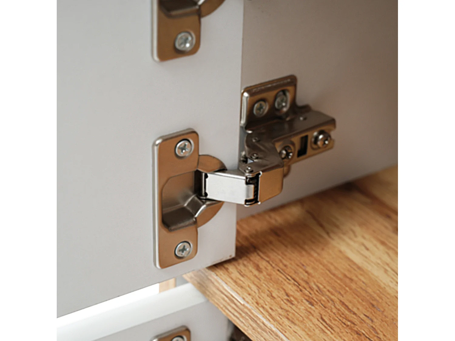 Meuble TV 175cm - 5 portes + 2 compartiments - style contemporain - Naturel & Blanc