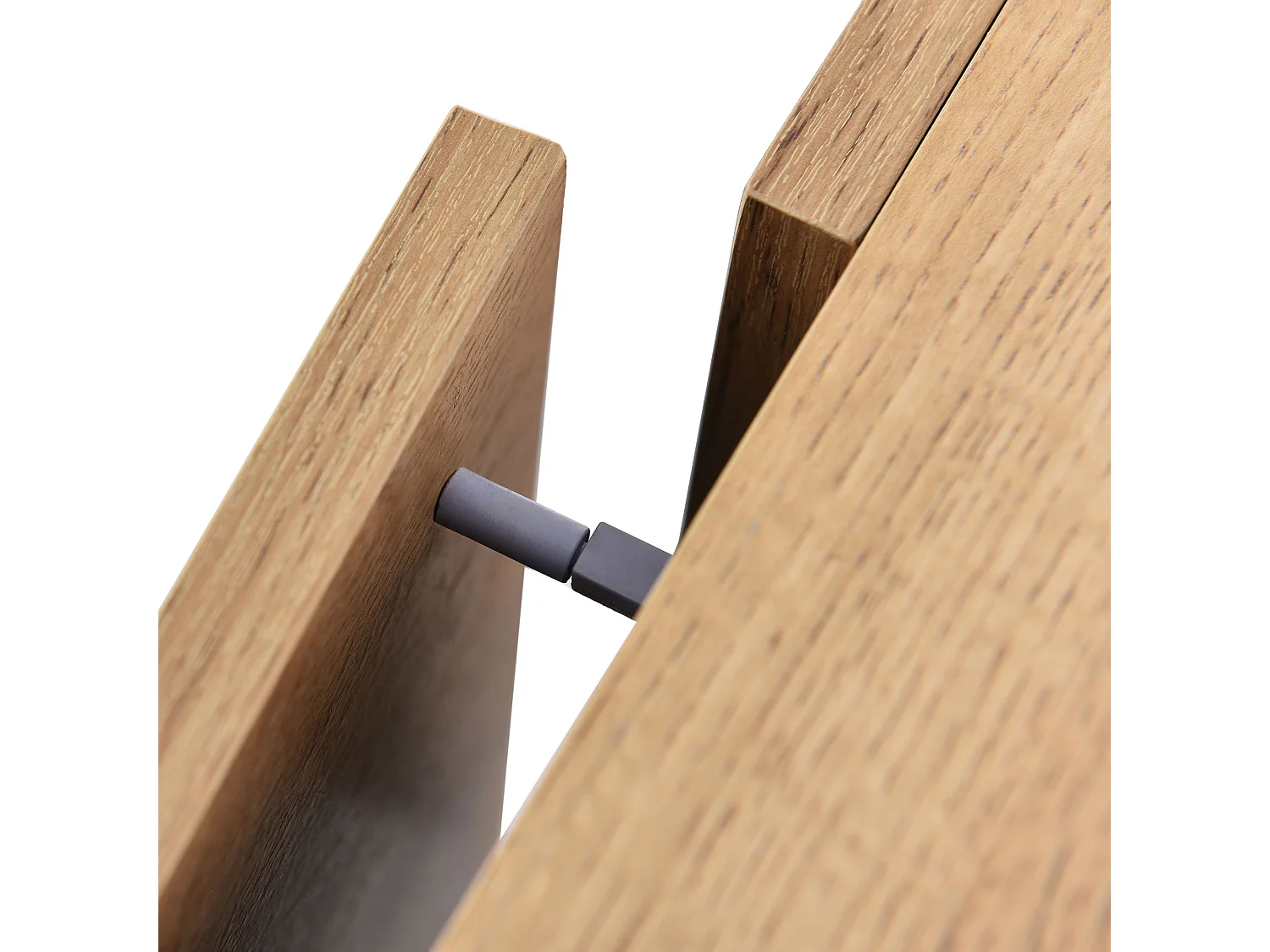 TV-meubel van 175 cm met LED - 3 deuren + 2 planken - industriële stijl - Naturel