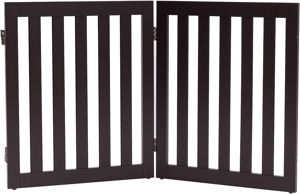 Barrière Pour Chien Pliable SucceBuy, 61 X 152cm, Autoportante, Blanc