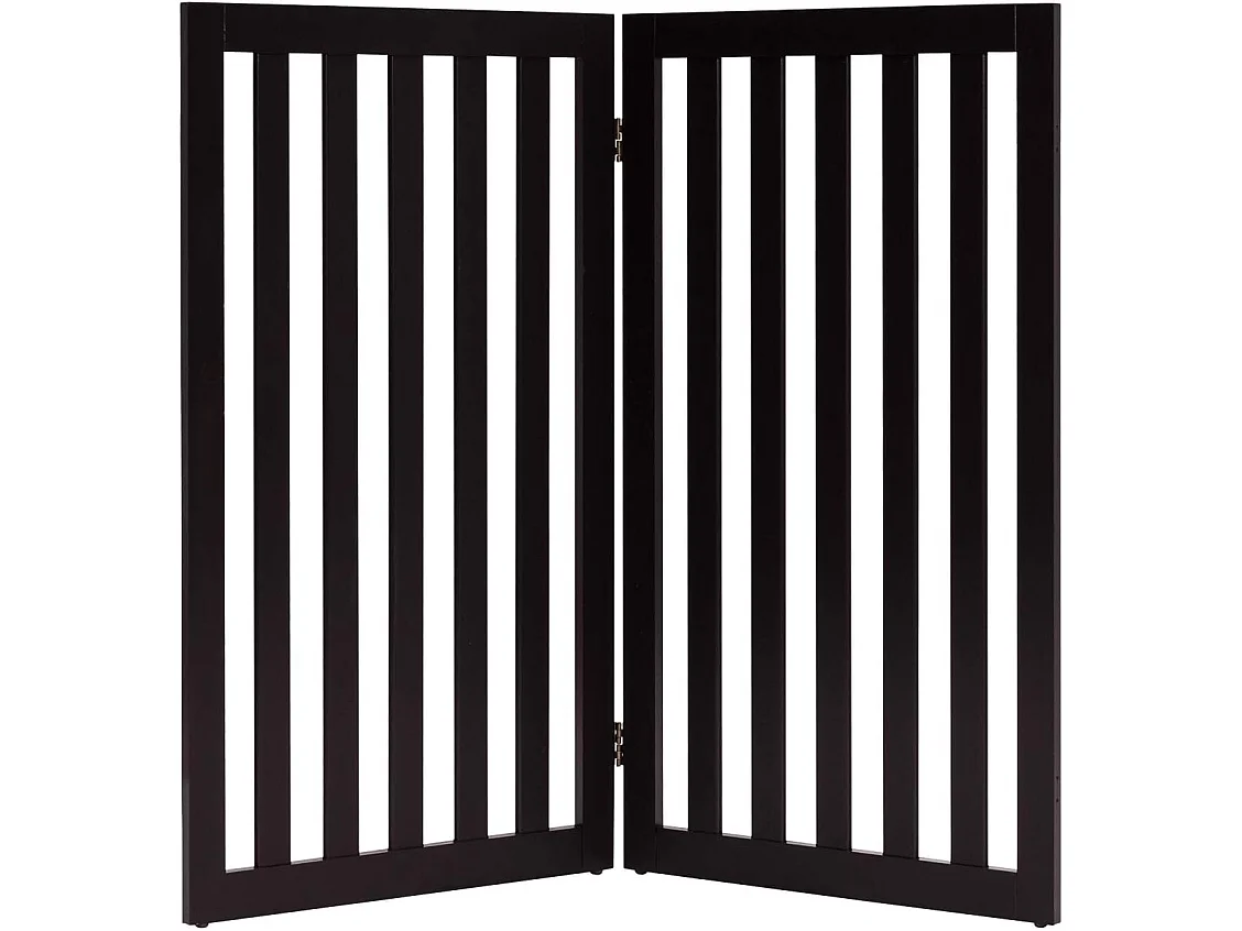 Barrière pour chien 2 panneaux en bois autoportante charnières