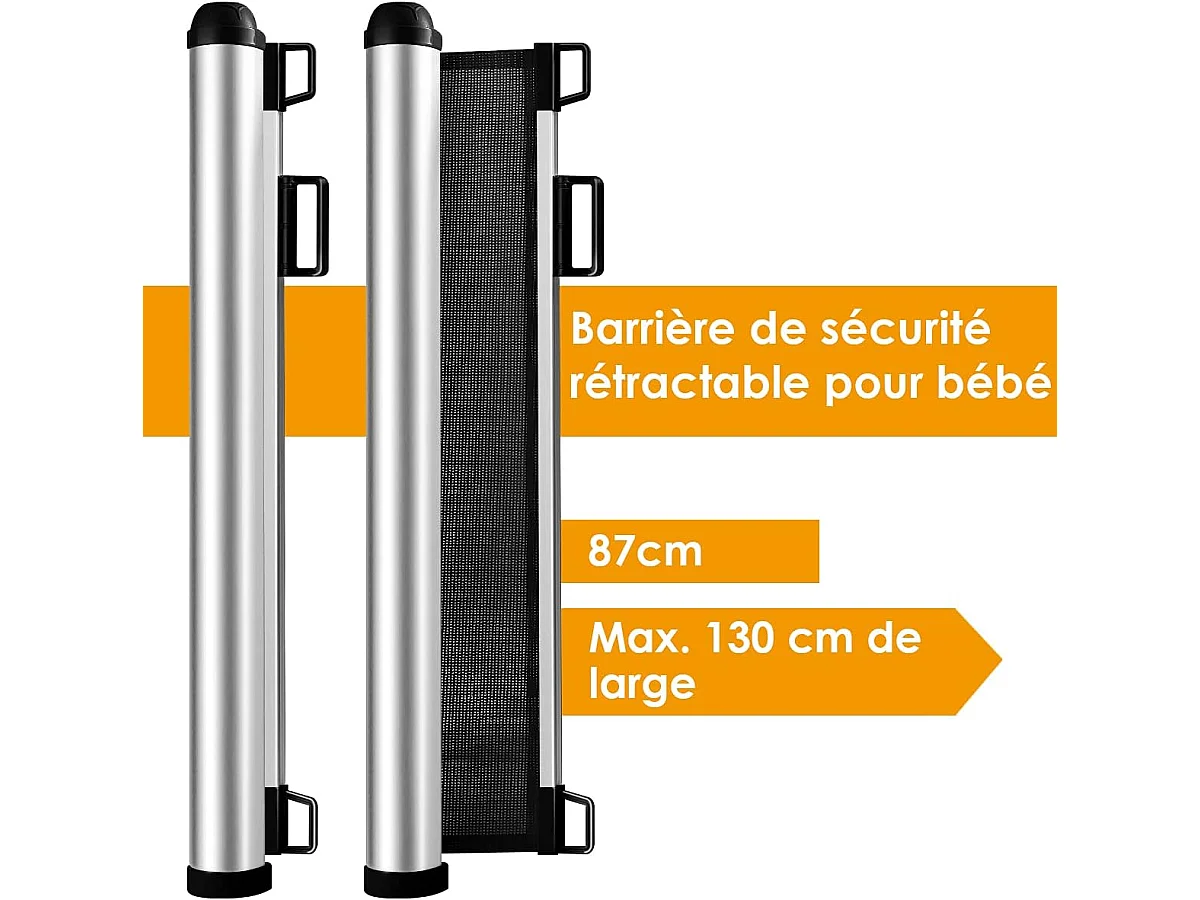 Barrière rétractable pour bébé et animaux domestiques,base en aluminium de haute qualité