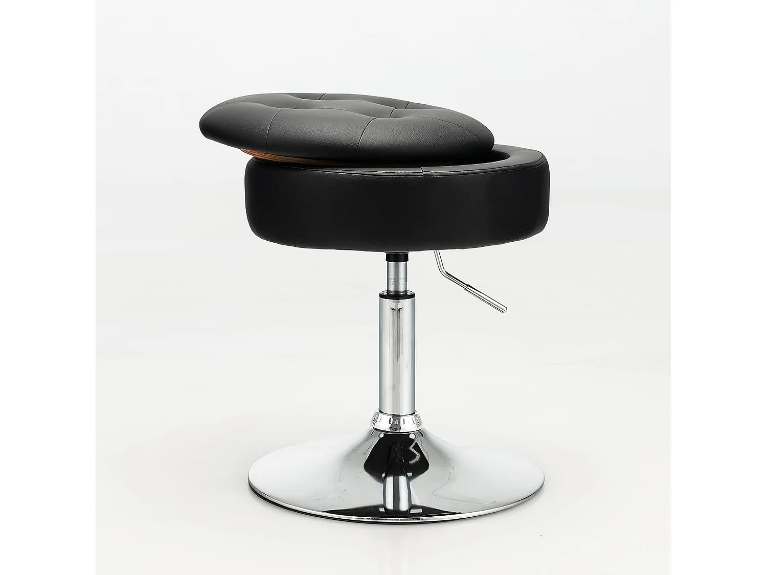 Tabouret de bar similicuir pivotante à 360° hauteur réglable 51-66 cm