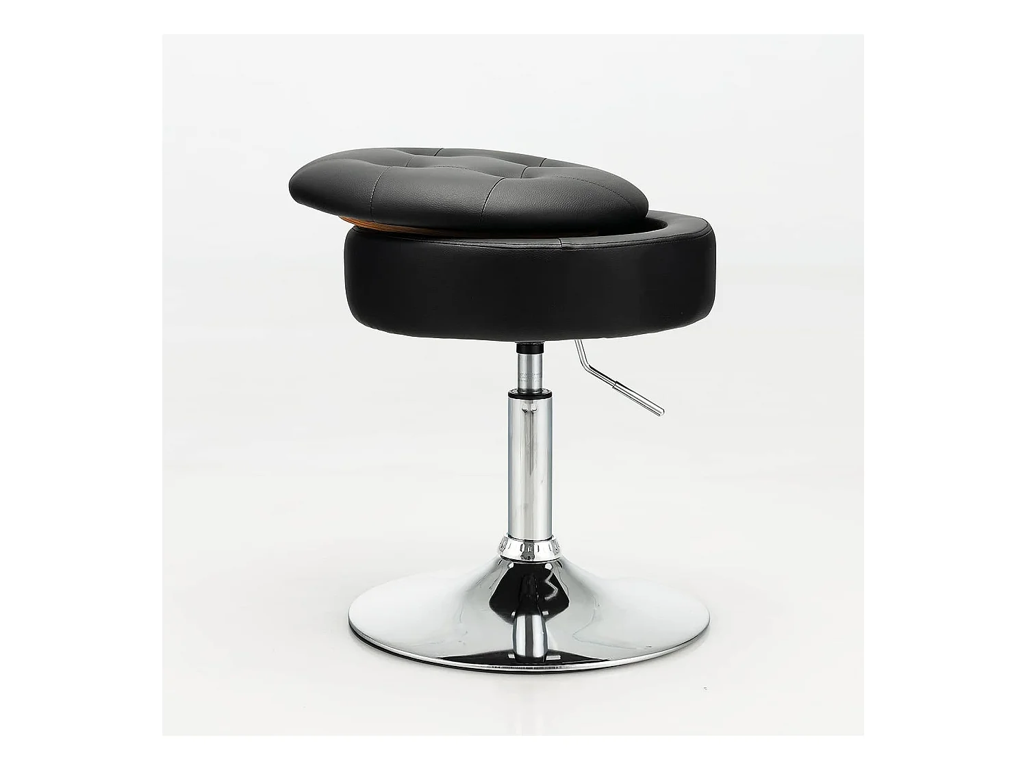 Tabouret de bar similicuir pivotante à 360° hauteur réglable 51-66 cm