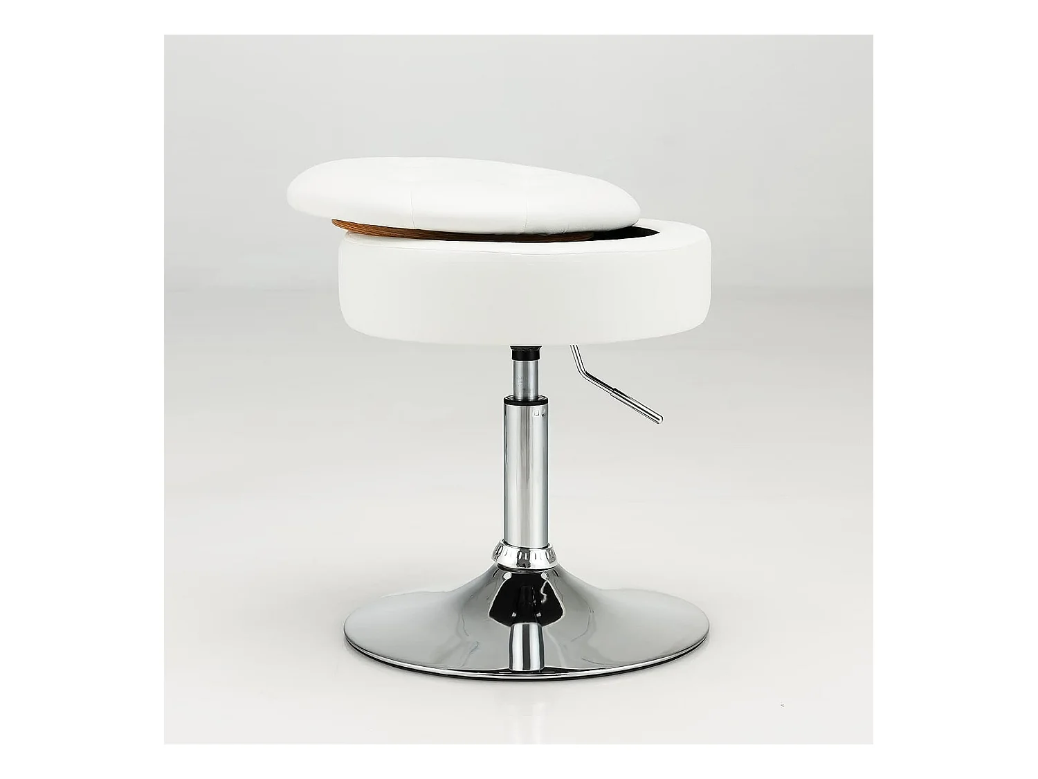 Tabouret de bar similicuir pivotante à 360° hauteur réglable 51-66 cm