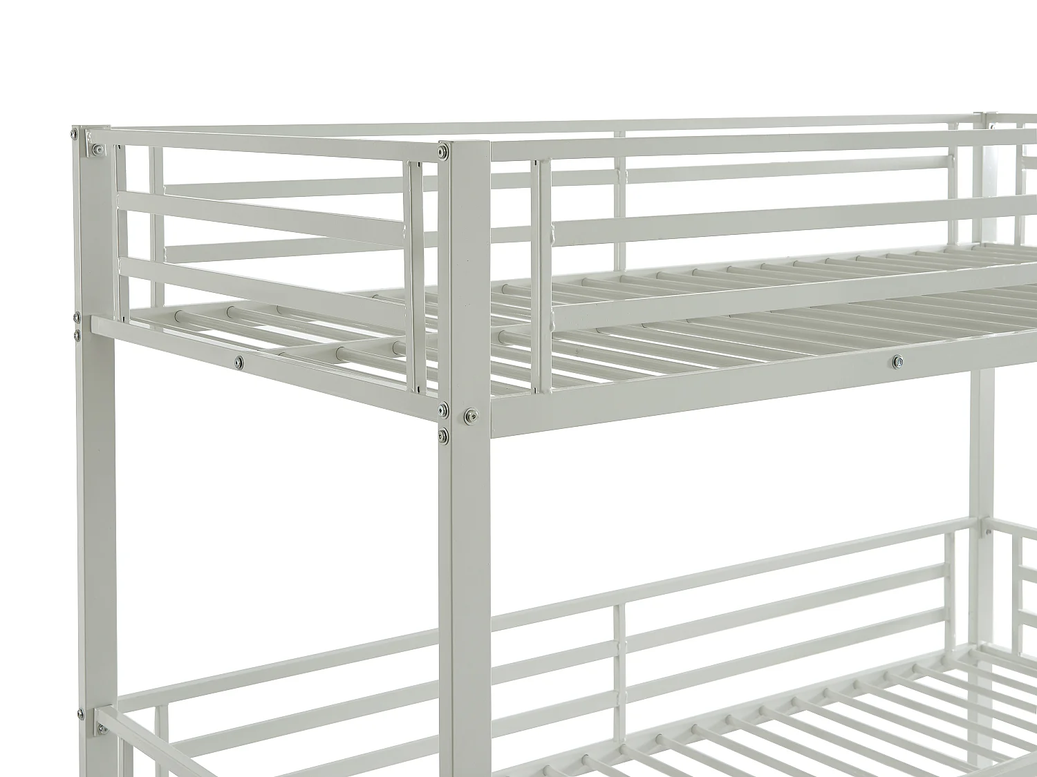 Beliche triplo 3 x 90 x 190 cm metal branco + colchão - ELOUAN III