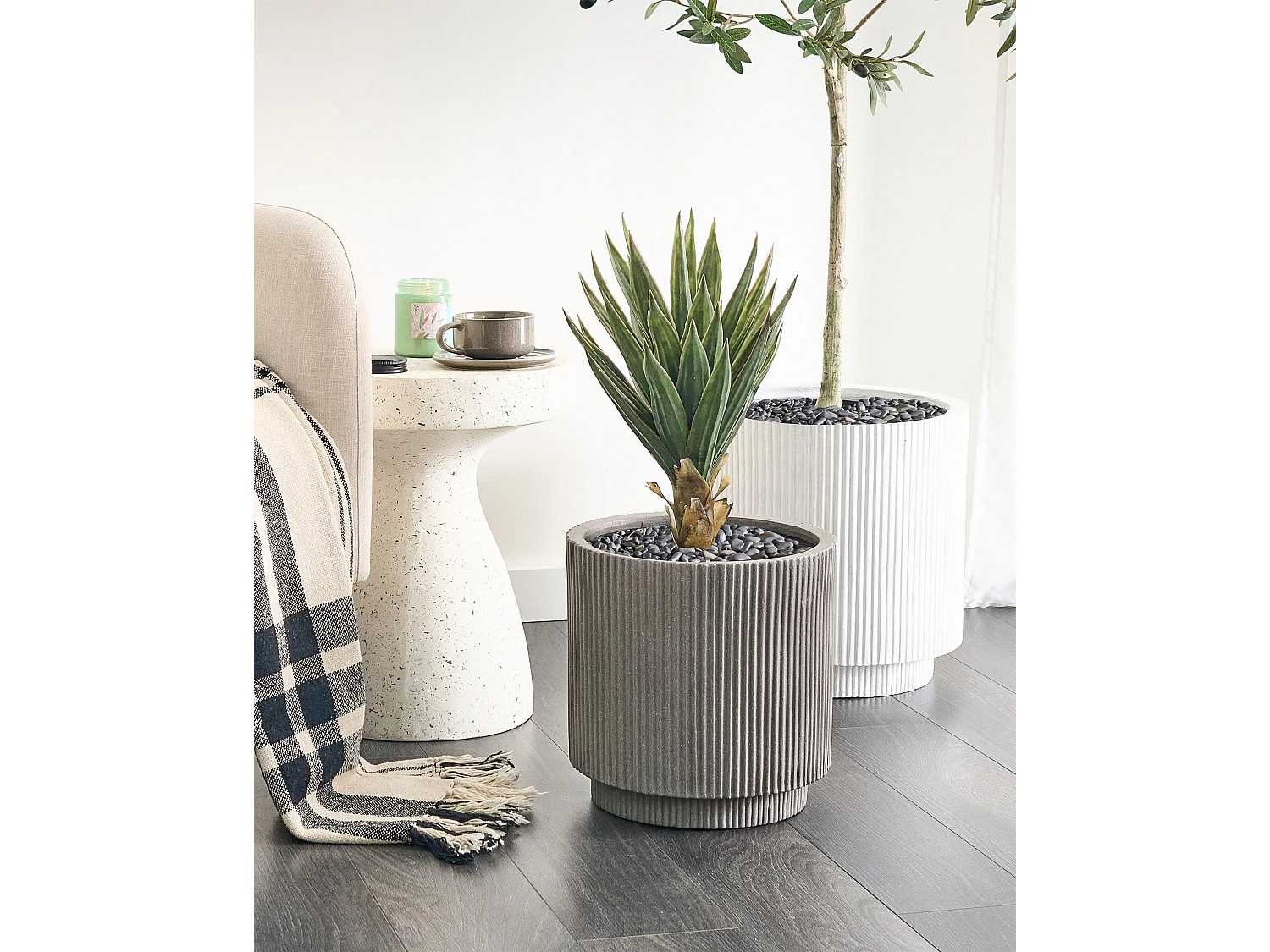 Vaso per piante DARIA Ceramica 30 cm Tortora