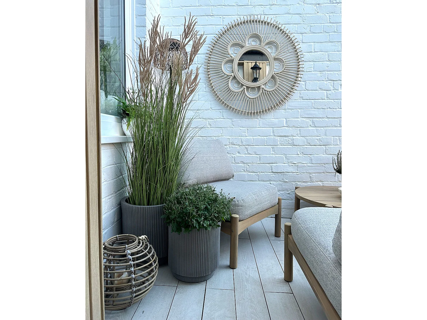 Blumenkübel DARIA Keramik 30 cm Taupe