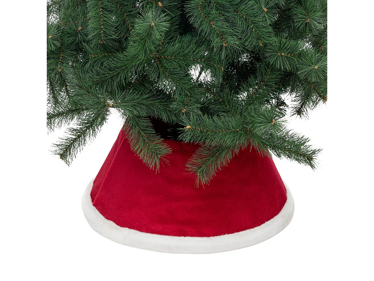 Cache Pied de sapin Rouge et Blanc 56 x 25 x H 32 cm