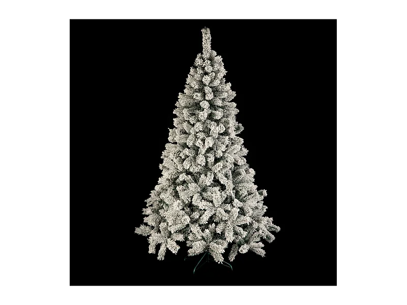 Sapin de Noël artificiel Vert Floqué enneigé qualité premium H 180 cm