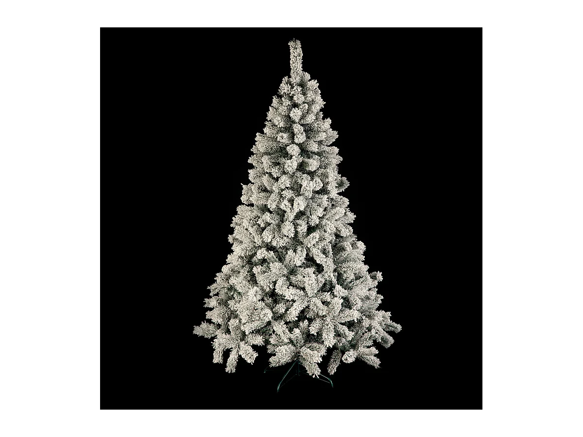 Sapin de Noël artificiel Vert Floqué enneigé qualité premium H 180 cm