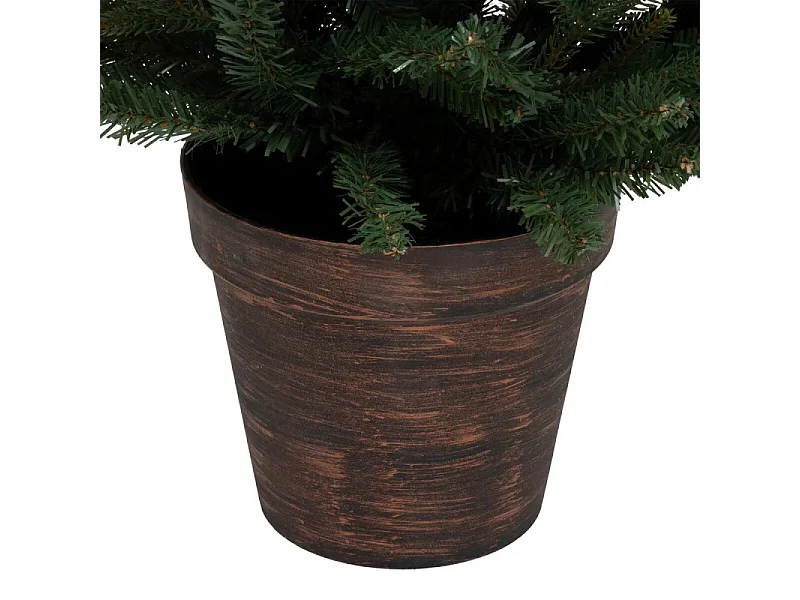 Sapin de Noël artificiel Vert 2 tons dans un pot cuivré H 100 cm