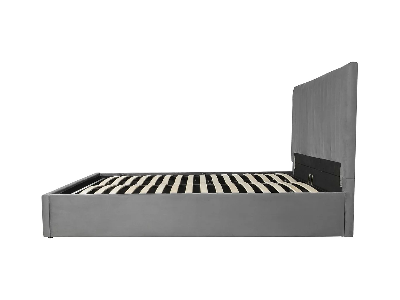 Lit avec coffre "Mia" - 140 x 190 cm - Gris