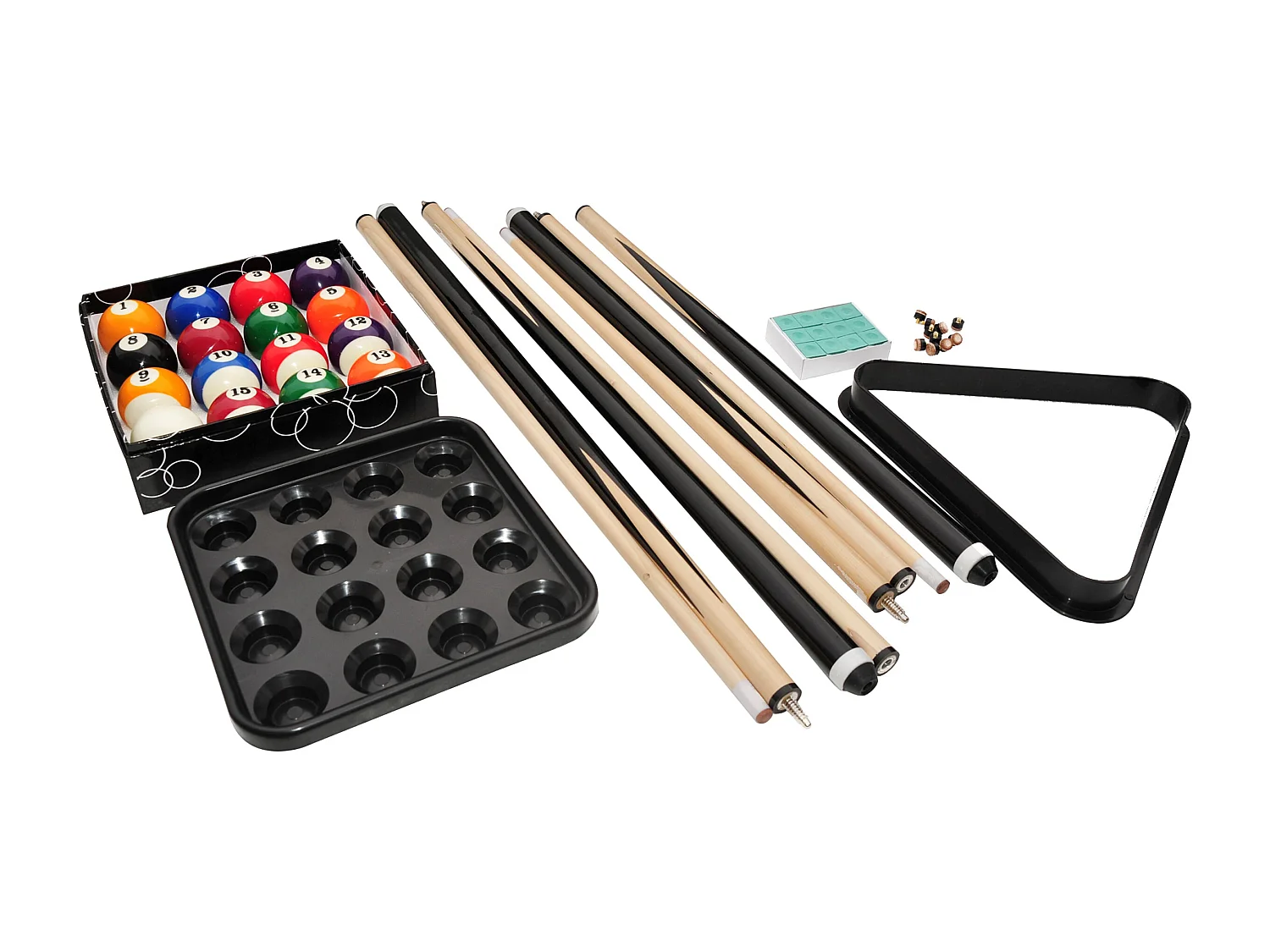 Pack complet billard américain en résine et bois - Seattle