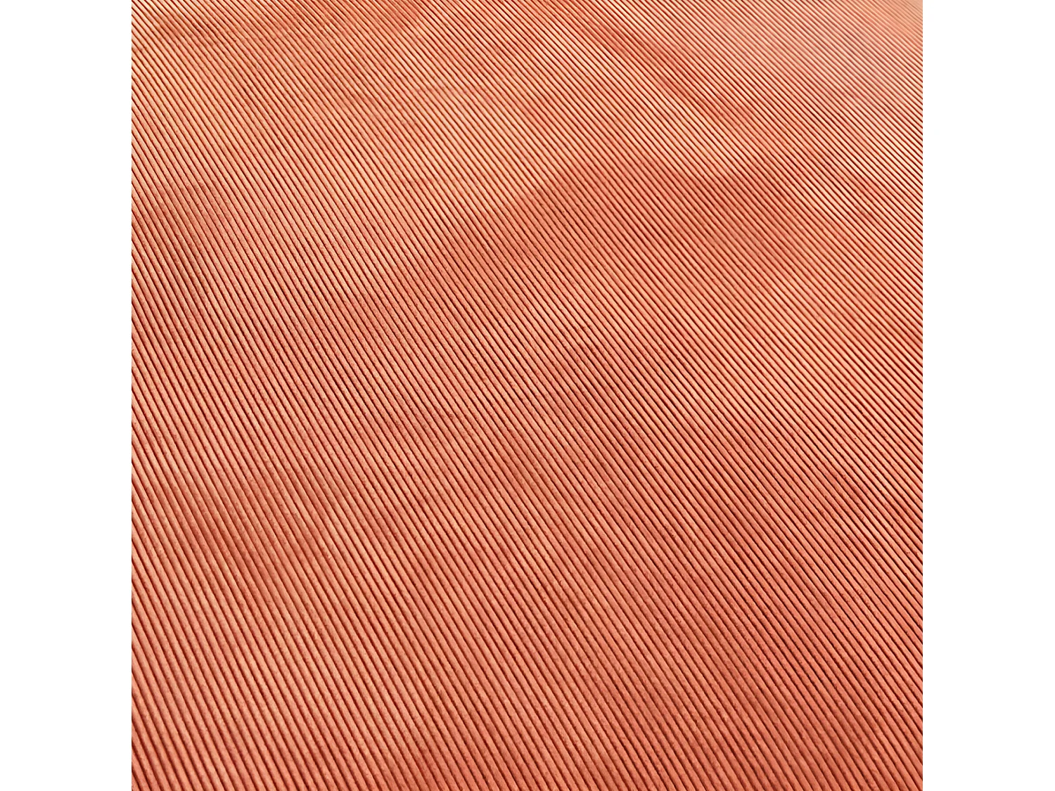 Pouf carré Isla velours côtelé Fjord terracotta