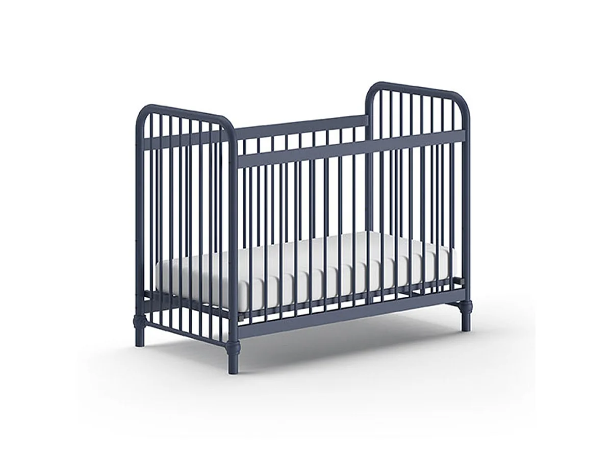 Lit Bébé "Bronxx" 60x120cm Bleu Mat