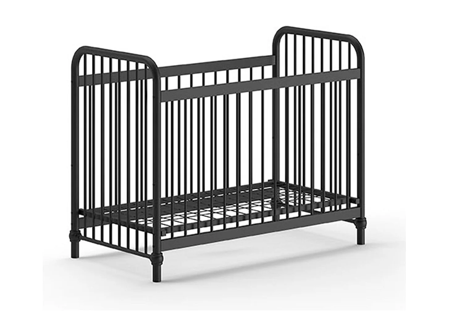 Lit Bébé "Bronxx" 60x120cm Noir Mat