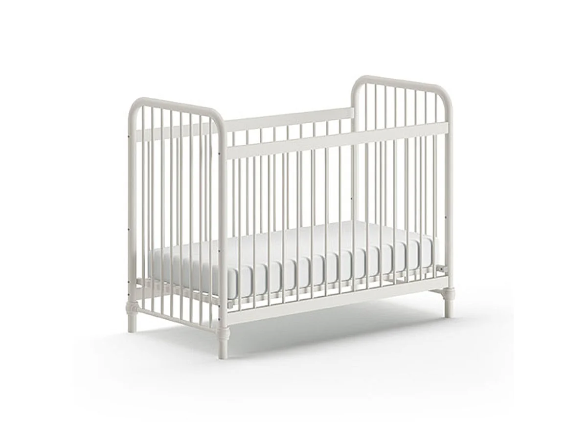 Lit Bébé "Bronxx" 60x120cm Blanc Mat