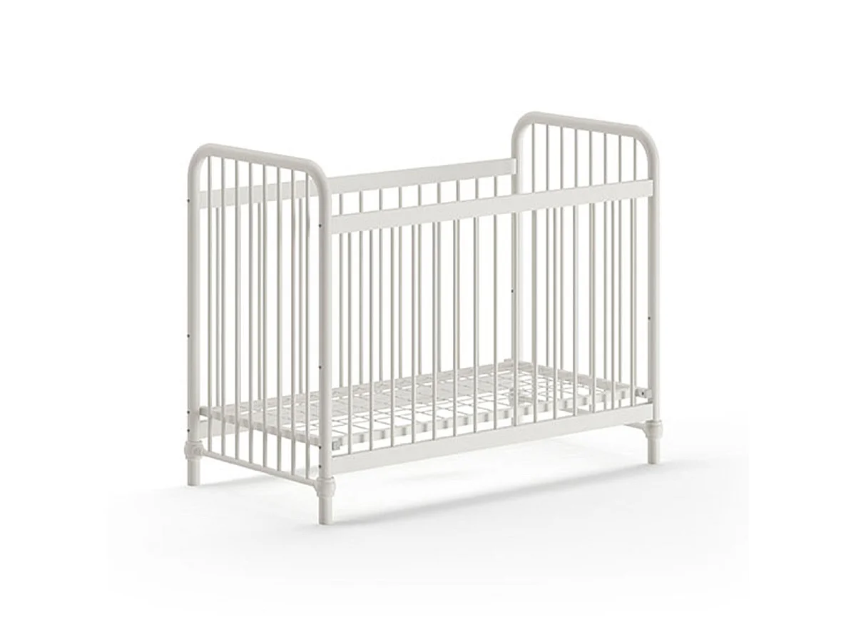 Lit Bébé "Bronxx" 60x120cm Blanc Mat