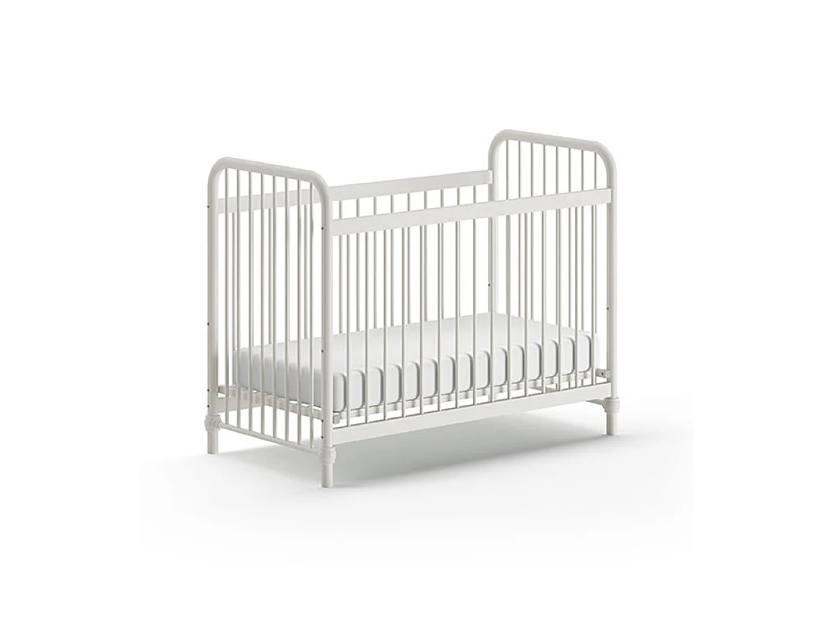 Lit Bébé "Bronxx" 60x120cm Blanc Mat