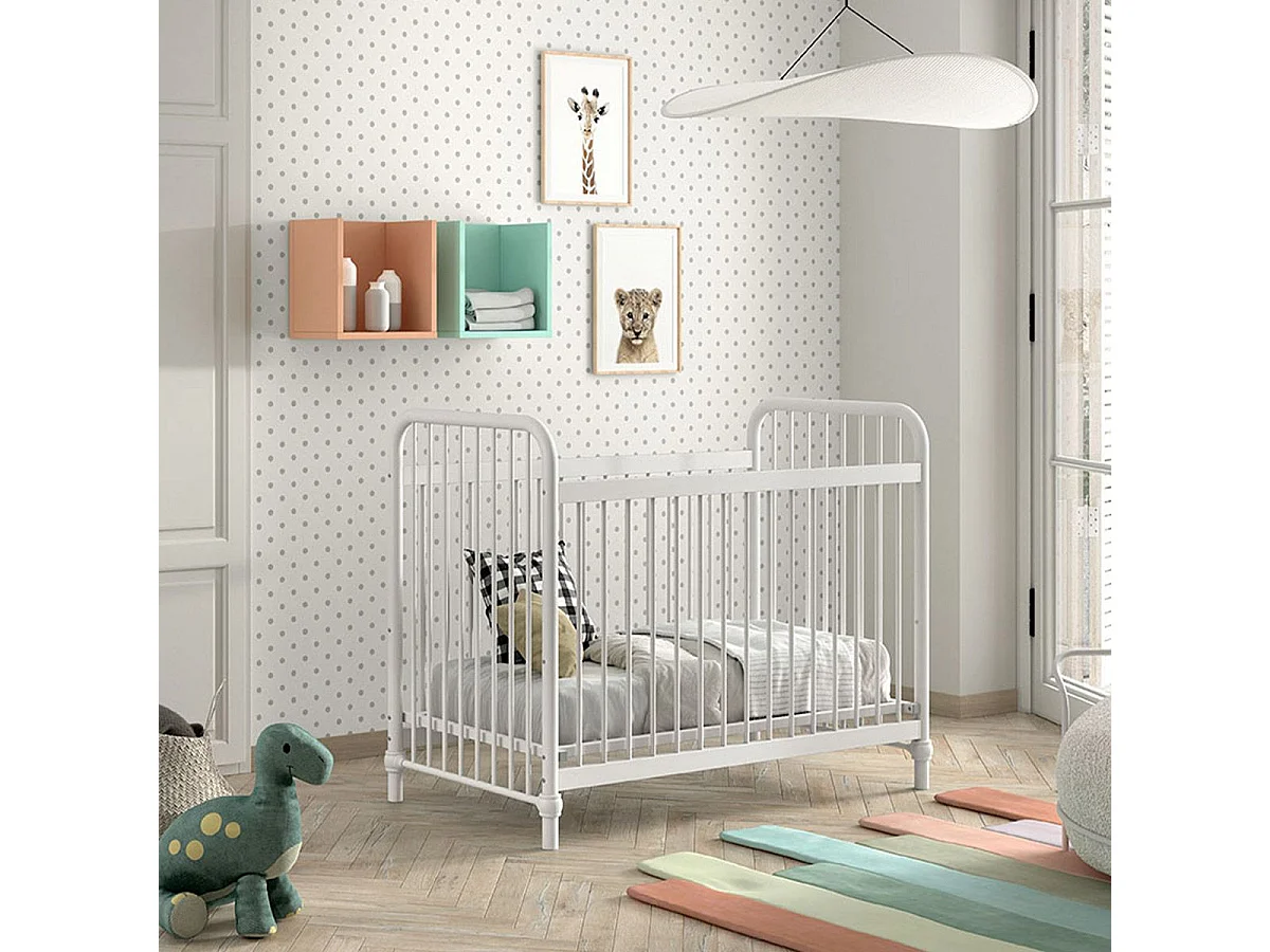 Lit Bébé "Bronxx" 60x120cm Blanc