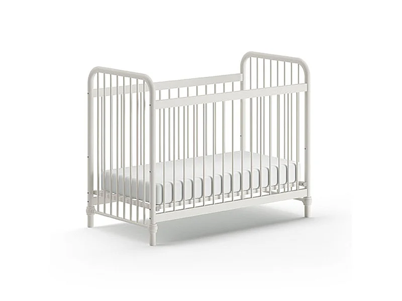 Lit Bébé "Bronxx" 60x120cm Blanc Mat