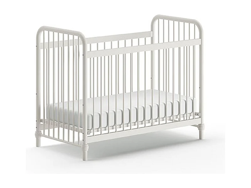 Lit Bébé "Bronxx" 60x120cm Blanc Mat