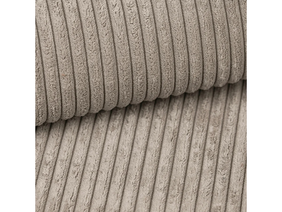 Canapé d'angle réversible convertible 3 places en velours taupe
