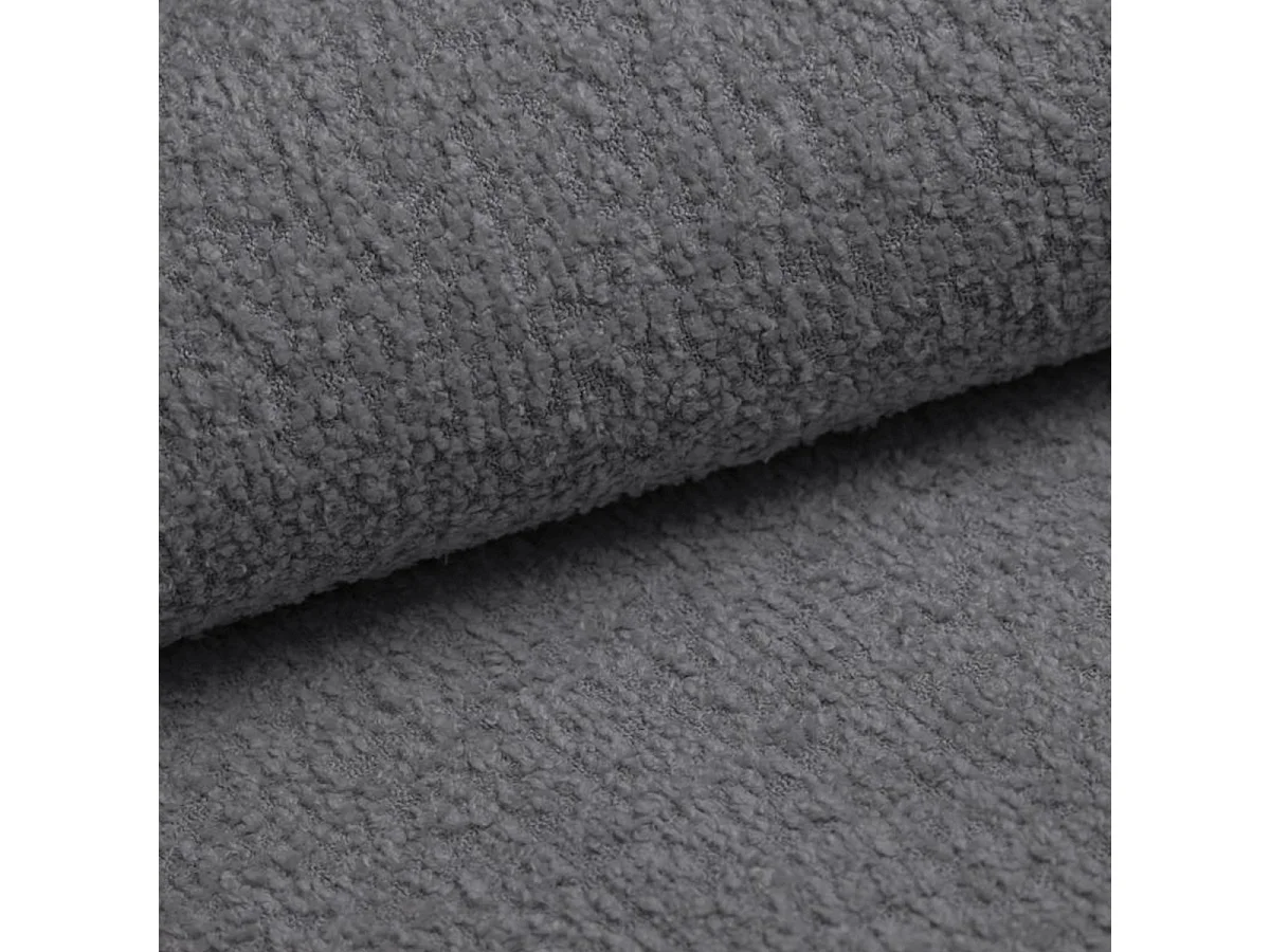 Canapé d'angle convertible 3 places avec coffre en tissu gris