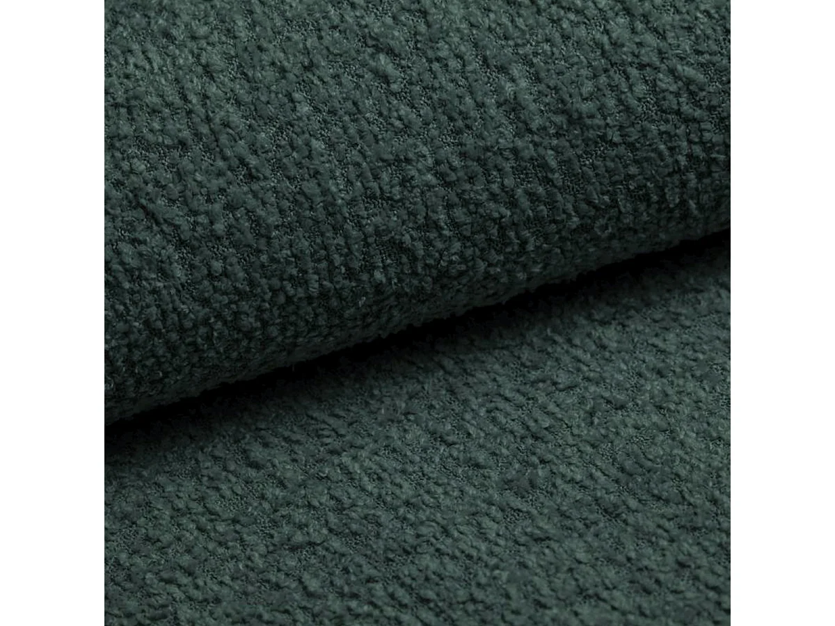 Canapé U 5 places convertible coffre Valentin bouclé Vert Sapin