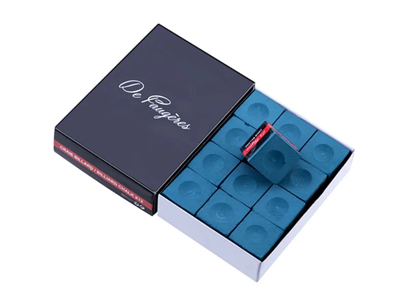 Lot de 12 Craies de Billard "Faugères" 2cm Bleu
