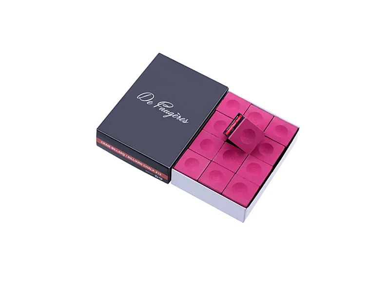 Lot de 12 Craies de Billard "Faugères" 2cm Rouge