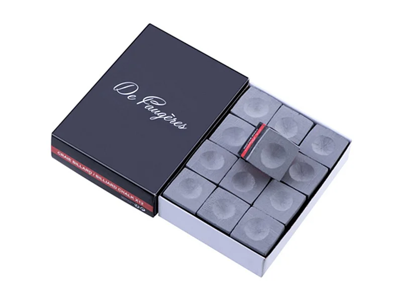 Lot de 12 Craies de Billard "Faugères" 2cm Gris