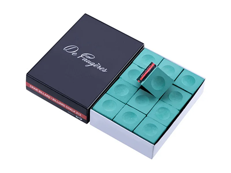 Lot de 12 Craies de Billard "Faugères" 2cm Vert