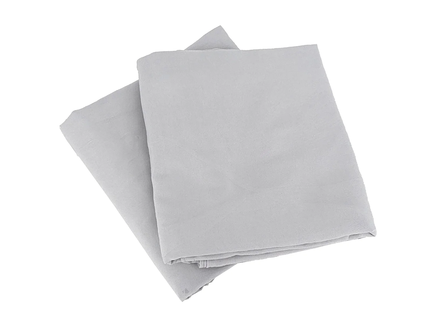 Parure 240x220 cm MILA polyester micro lavée gris perle 3 pièces