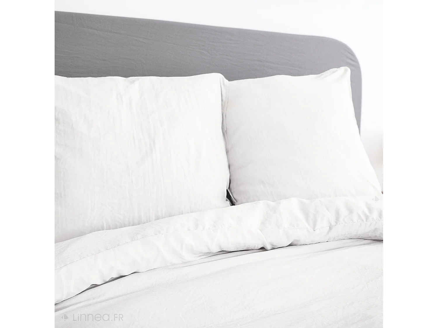 Parure 240x220 cm MILA polyester micro lavée blanc 3 pièces