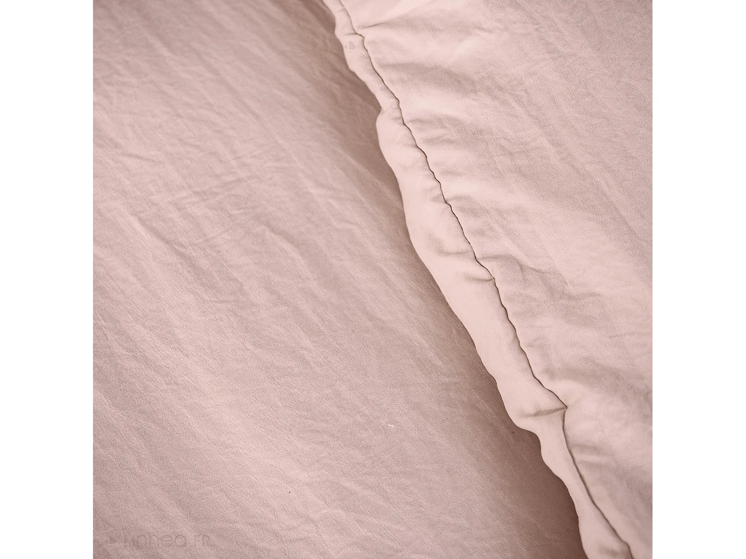 Parure 240x220 cm MILA polyester micro lavée rose poudré 3 pièces
