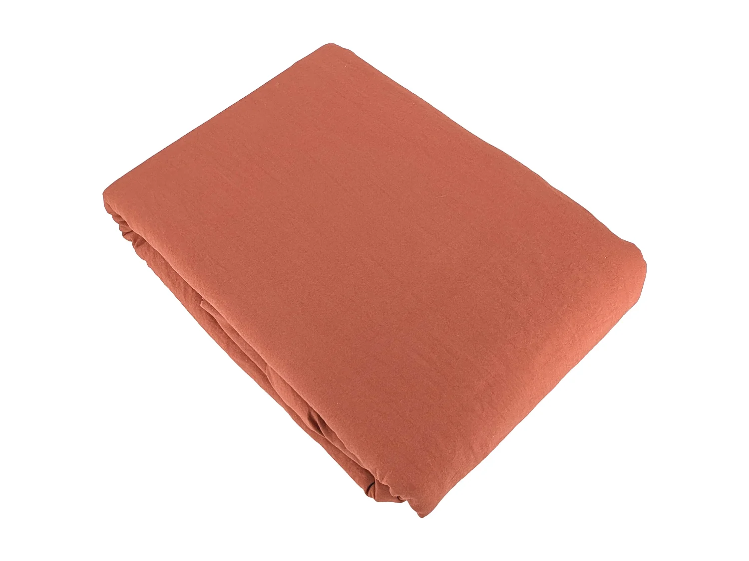 Parure 240x220 cm MILA polyester micro lavée rouge terracotta 3 pièces