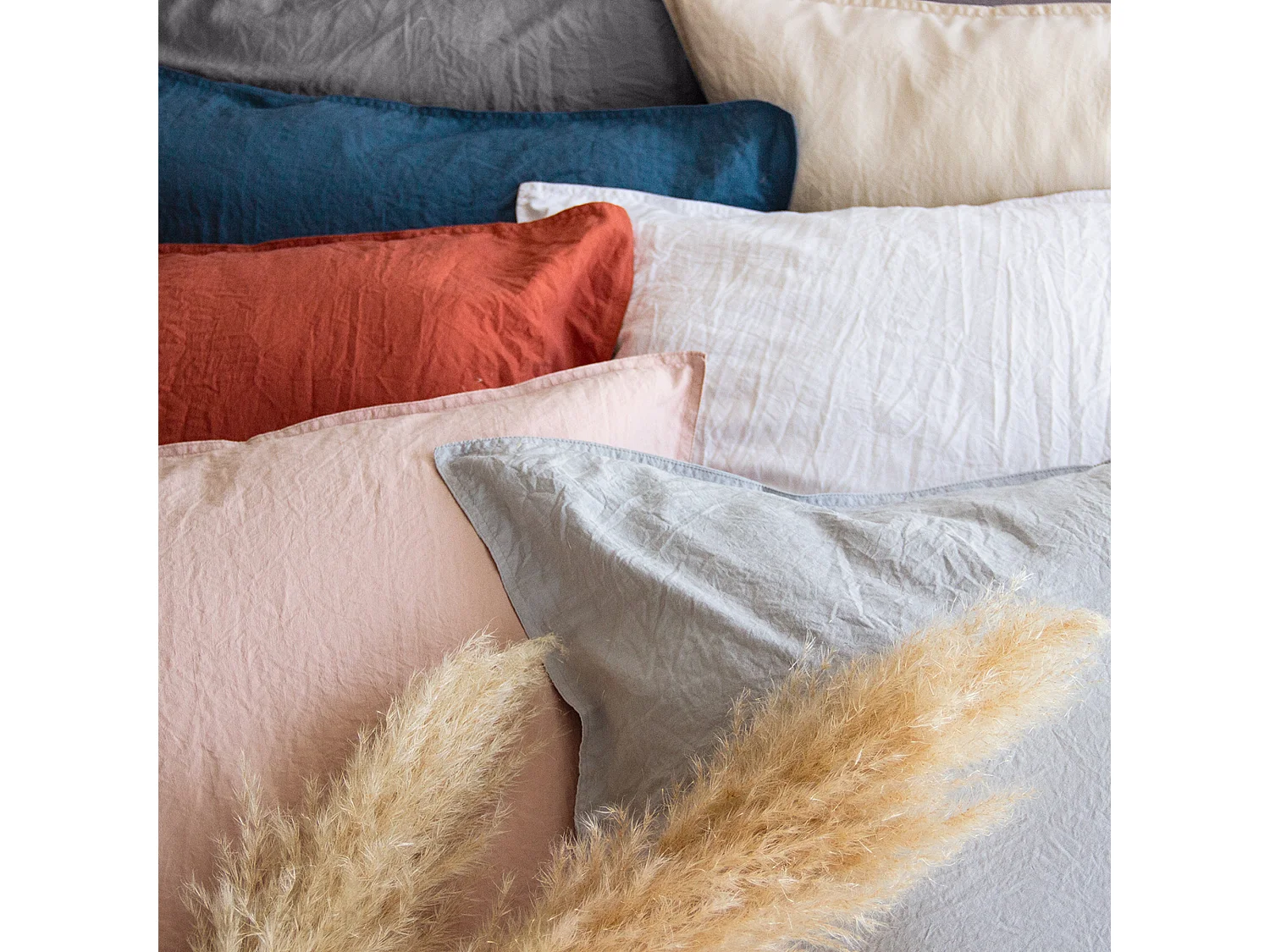 Parure 260x240 cm MILA polyester micro lavée blanc 3 pièces