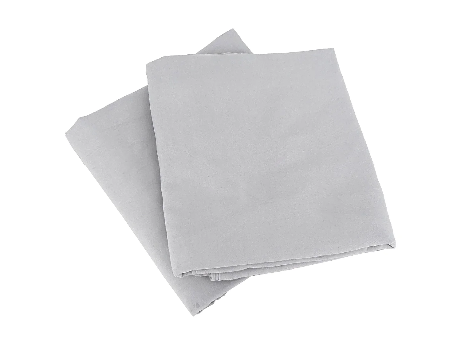 Parure 260x240 cm MILA polyester micro lavée gris perle 3 pièces