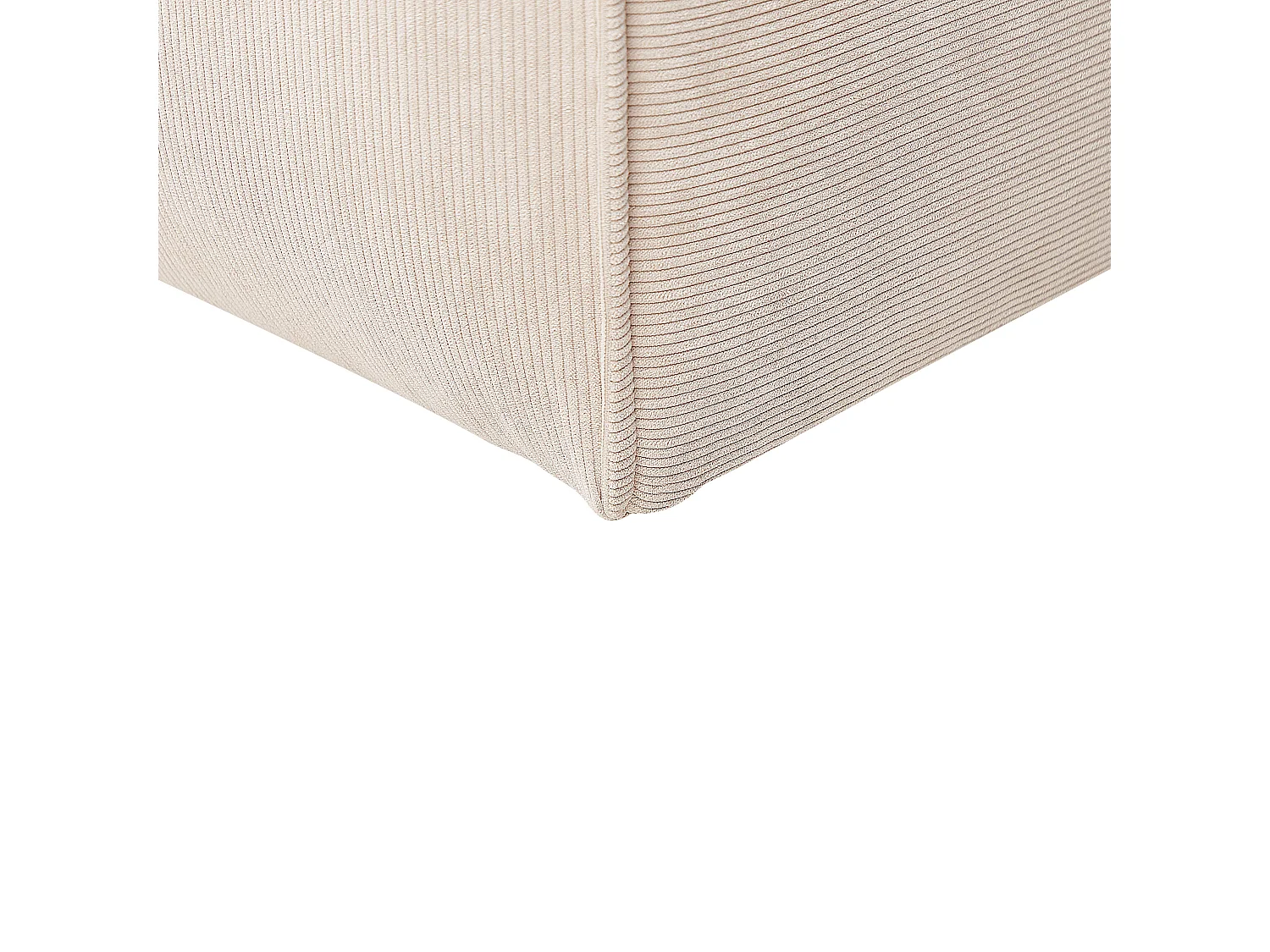 Canapé d'angle DOLVA Velours côtelé Beige 3 places Côté gauche