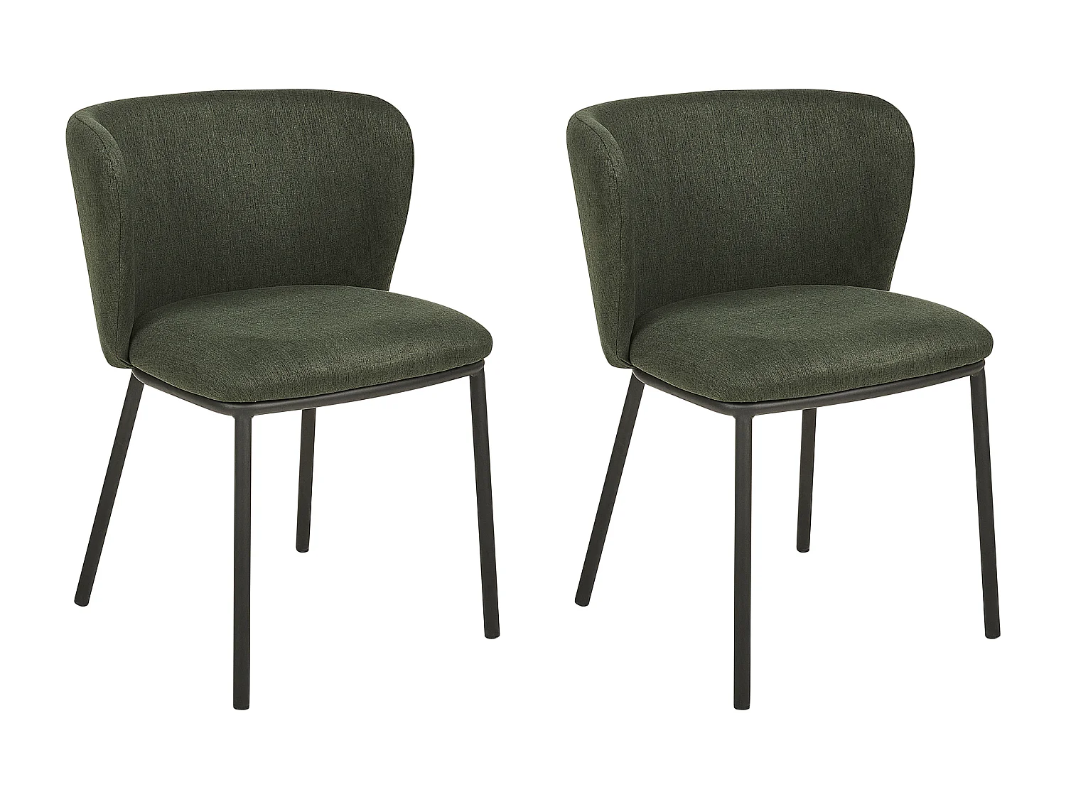 Set di 2 sedie da pranzo MINA Verde scuro