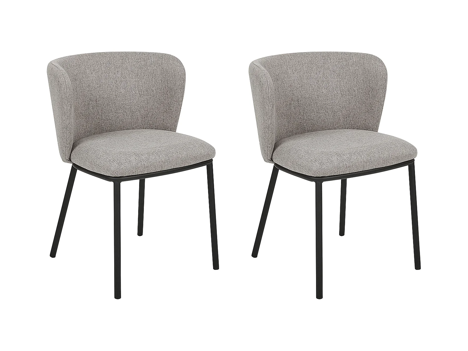 Lot de 2 chaises de salle à manger MINA Gris