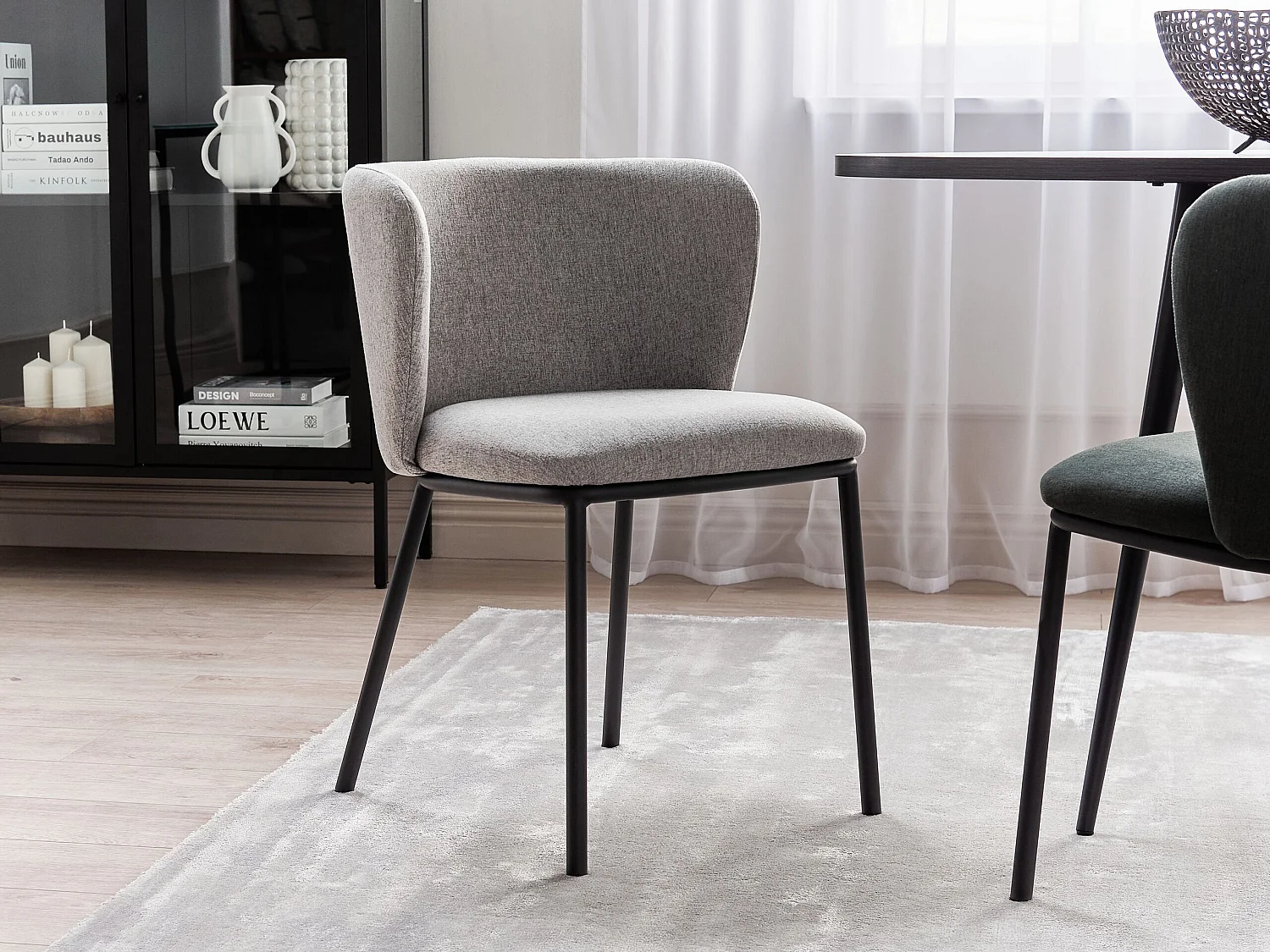 Lot de 2 chaises de salle à manger MINA Gris