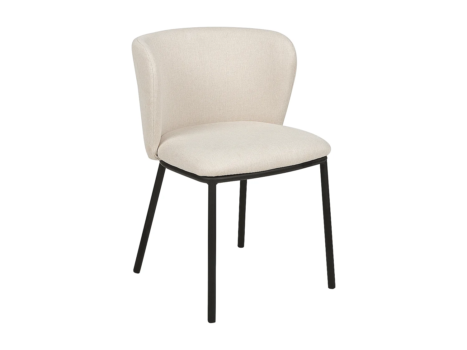 Lot de 2 chaises de salle à manger MINA Blanc cassé
