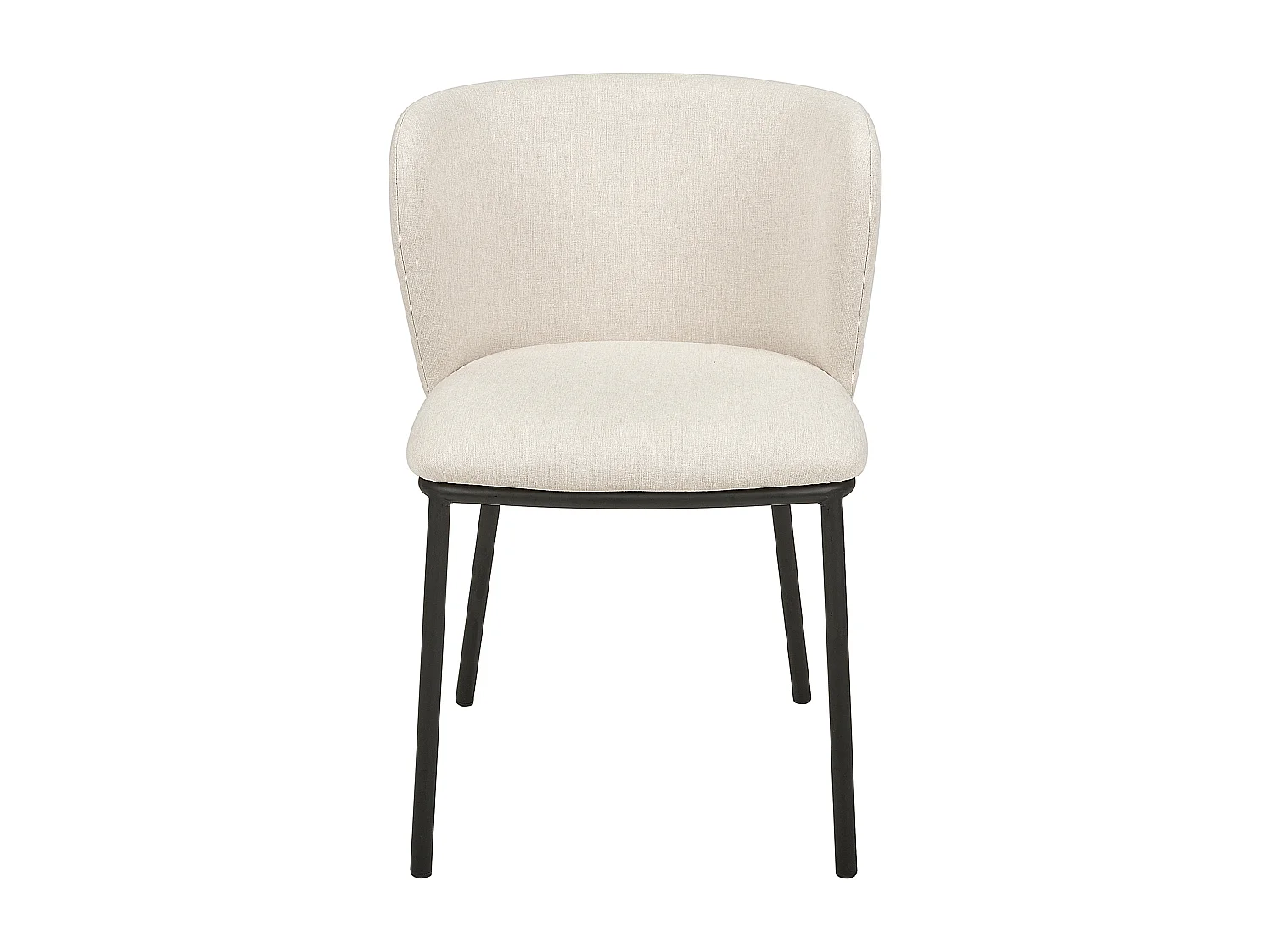 Lot de 2 chaises de salle à manger MINA Blanc cassé
