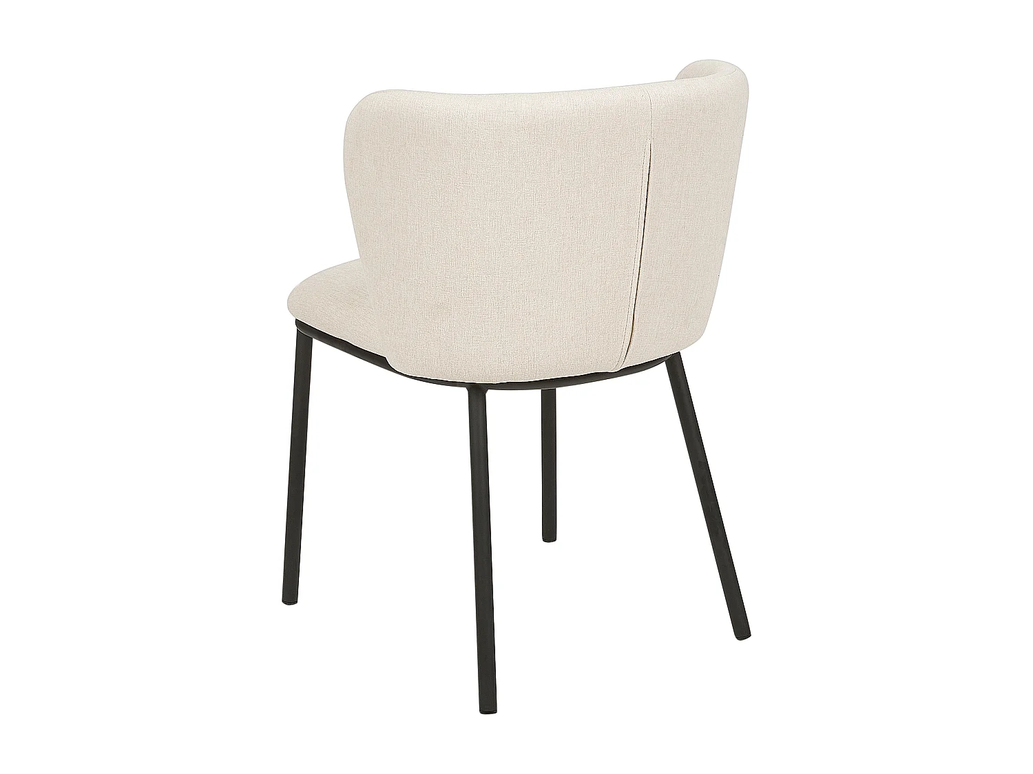 Lot de 2 chaises de salle à manger MINA Blanc cassé