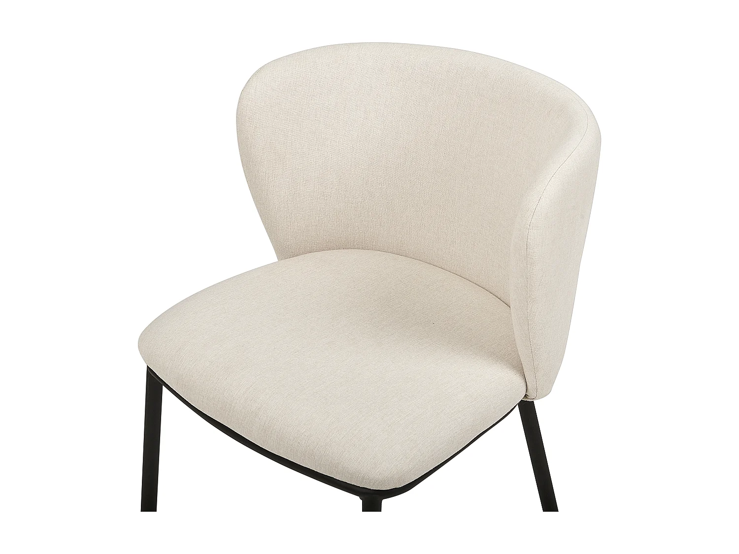 Lot de 2 chaises de salle à manger MINA Blanc cassé
