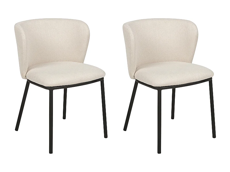 Set di 2 sedie da pranzo MINA Bianco sporco